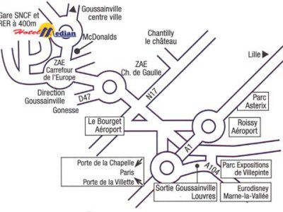 Median Roissy Cdg Aeroport Hotel Goussainville  Luaran gambar